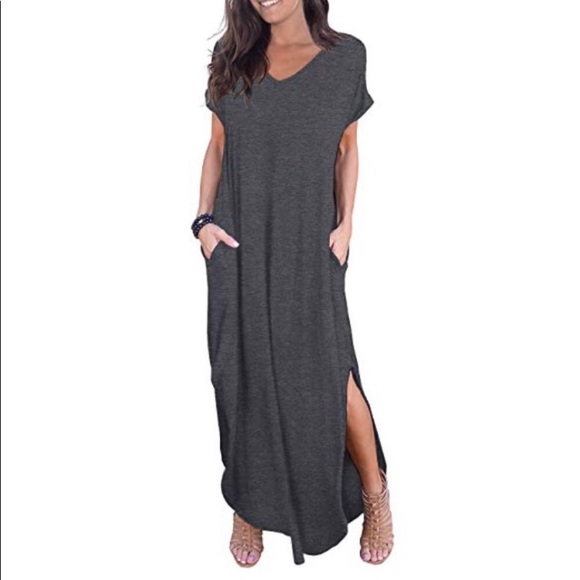 Dresses & Skirts - Casual Short Sleeve Split Maxi Dress !!NEW!!
